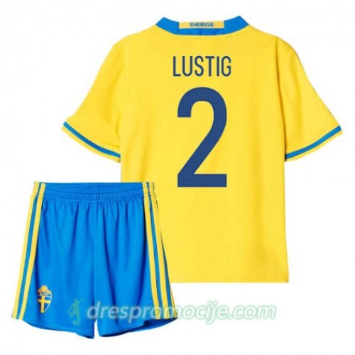 Švedska Dres Lustig 2 Dječji Domaći 2016 Kratkih Rukava Švedska Dres Lustig 2 Dječji Domaći 2016 Kratkih Rukava