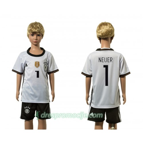 Njemačka Dres Neuer 1 Golmanski Dječji Domaći 2016 Kratkih Rukava Njemačka Dres Neuer 1 Golmanski Dječji Domaći 2016 Kratkih Rukava