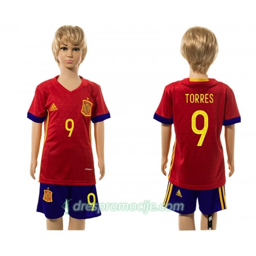 Španjolska Dres Torres 9 Dječji Domaći 2016 Kratkih Rukava Španjolska Dres Torres 9 Dječji Domaći 2016 Kratkih Rukava