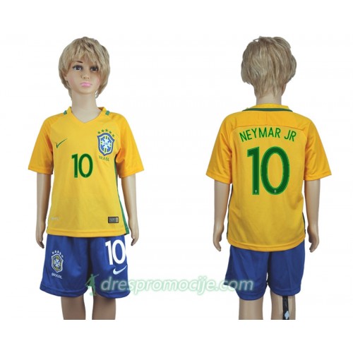 Brazil Dres Neymar JR 10 Dječji Domaći 2016 Kratkih Rukava Brazil Dres Neymar JR 10 Dječji Domaći 2016 Kratkih Rukava