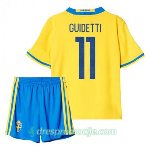 Švedska Dres Guidetti 11 Dječji Domaći 2016 Kratkih Rukava Švedska Dres Guidetti 11 Dječji Domaći 2016 Kratkih Rukava