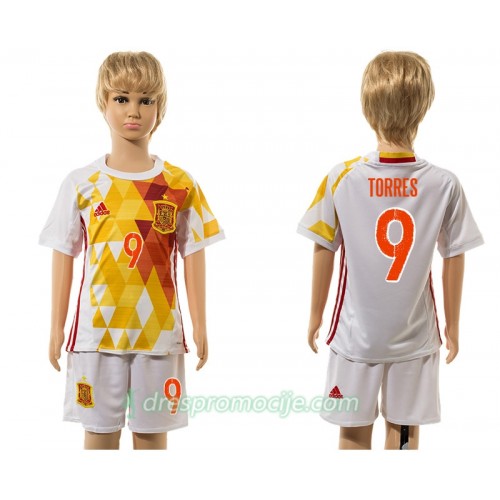 Španjolska Dres Torres 9 Dječji Gostujući 2016 Kratkih Rukava Španjolska Dres Torres 9 Dječji Gostujući 2016 Kratkih Rukava