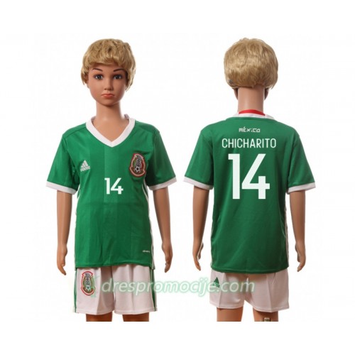 Meksiko Dres Chicharito 14 Dječji Domaći 2016 Kratkih Rukava Meksiko Dres Chicharito 14 Dječji Domaći 2016 Kratkih Rukava