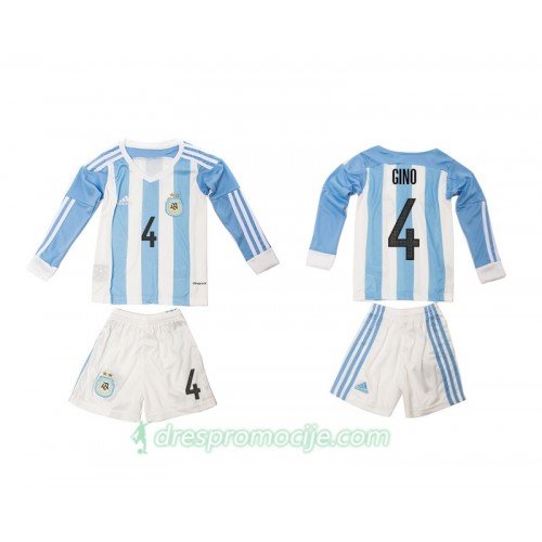 Argentina Dres Gino 4 Dječji Domaći 2016 Dugim Rukavima Argentina Dres Gino 4 Dječji Domaći 2016 Dugim Rukavima