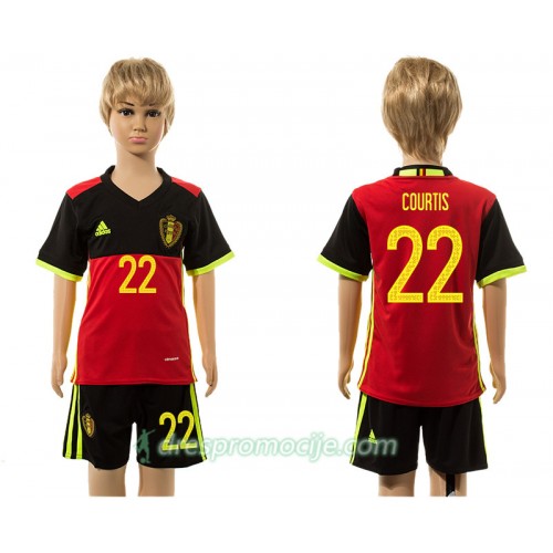 Belgija Dres Courtis 22 Dječji Domaći 2016 Kratkih Rukava Belgija Dres Courtis 22 Dječji Domaći 2016 Kratkih Rukava