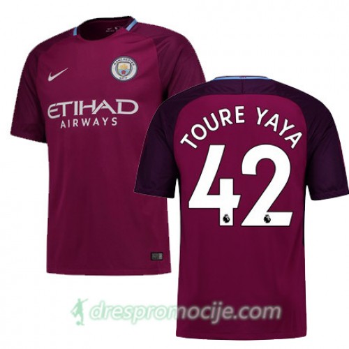 Manchester City Dres TOURE YAYA Gostujući 2017/18 Kratkih Rukava Manchester City Dres TOURE YAYA Gostujući 2017/18 Kratkih Rukava
